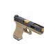 Страйкбольный пистолет WE G18C T2 GBB Pistol ( Black Slide / Silver Barrel / Tan Frame ) WE-G002WET-2